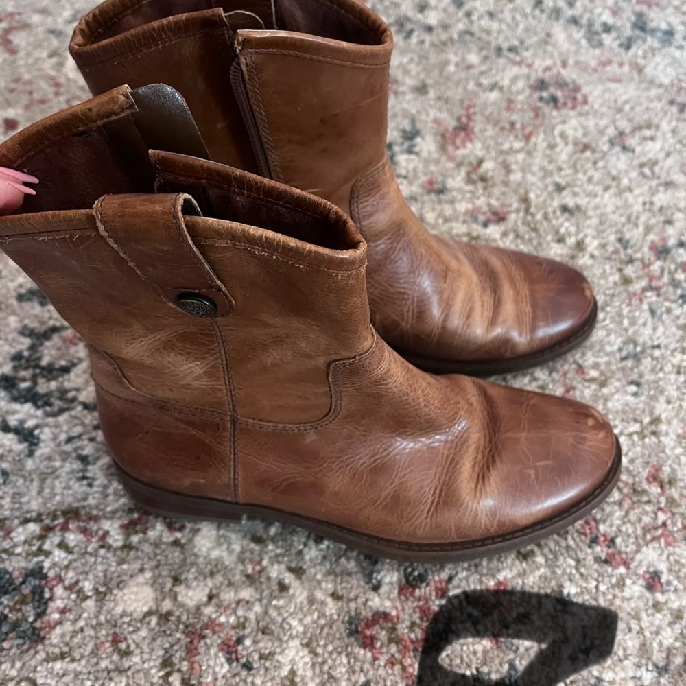 Vince Camuto Chestnut Leather Booties